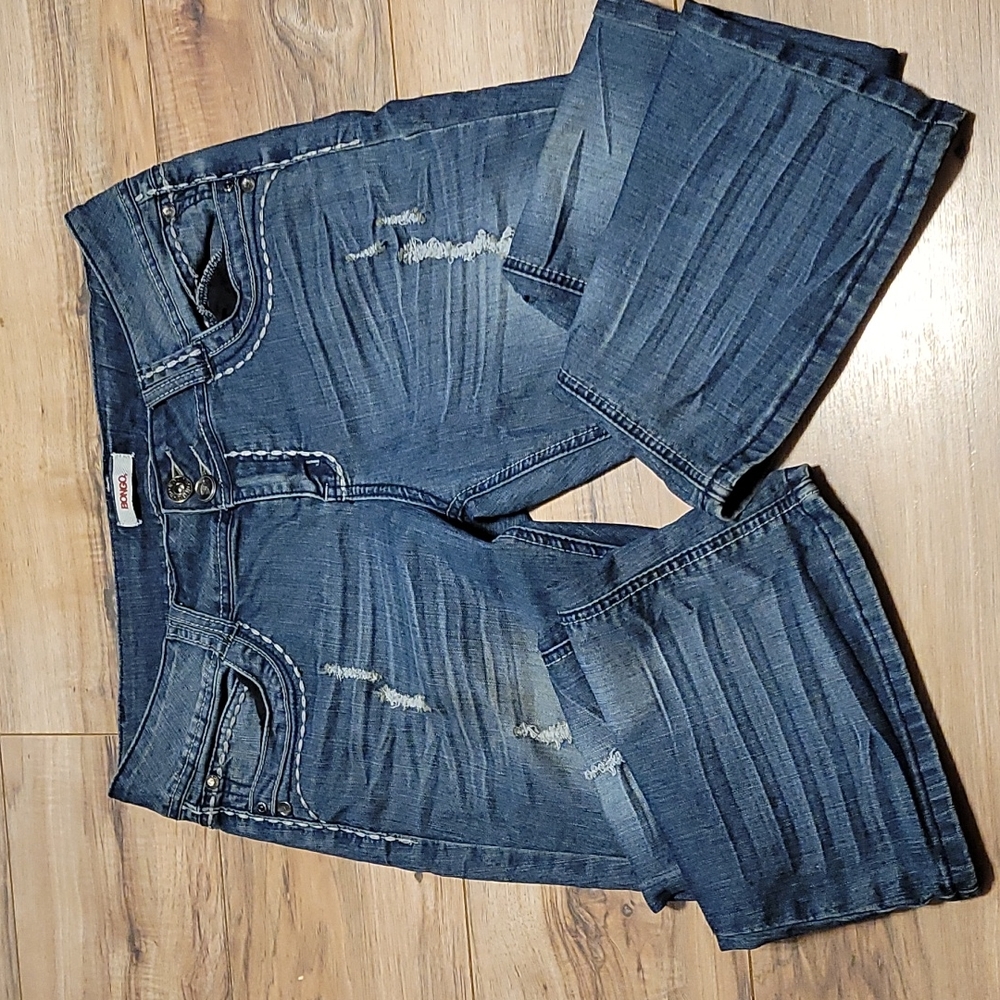 Bongo distressed jean flare leg size 13